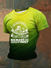 Fahre bedrucktes Kurzarm-T-Shirt für Männer